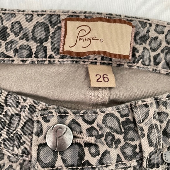 Paige Peg Skinny jeans snow leopard print size 26 - Picture 6 of 11